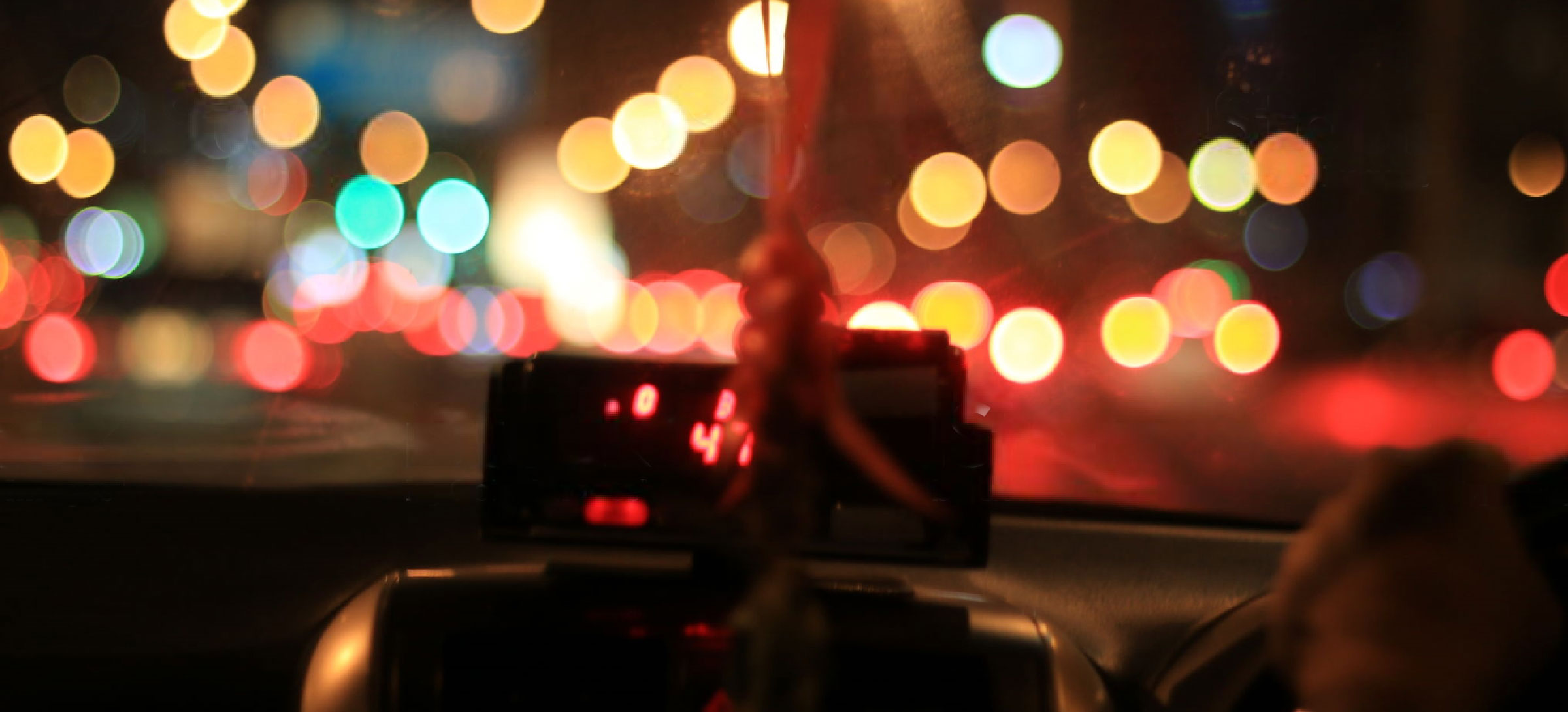Photo of a taximeter.